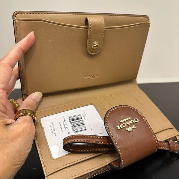 NWT ❤️ Coach Phone Wallet In Signature Canvas Wristlet CW780 -ONE WALLET ONLY - Picture 4 of 7